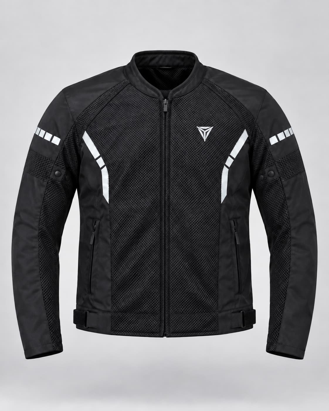 Mesh moto jacket — black