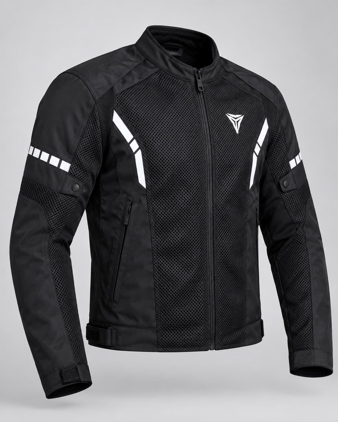 Mesh moto jacket — black — Black
