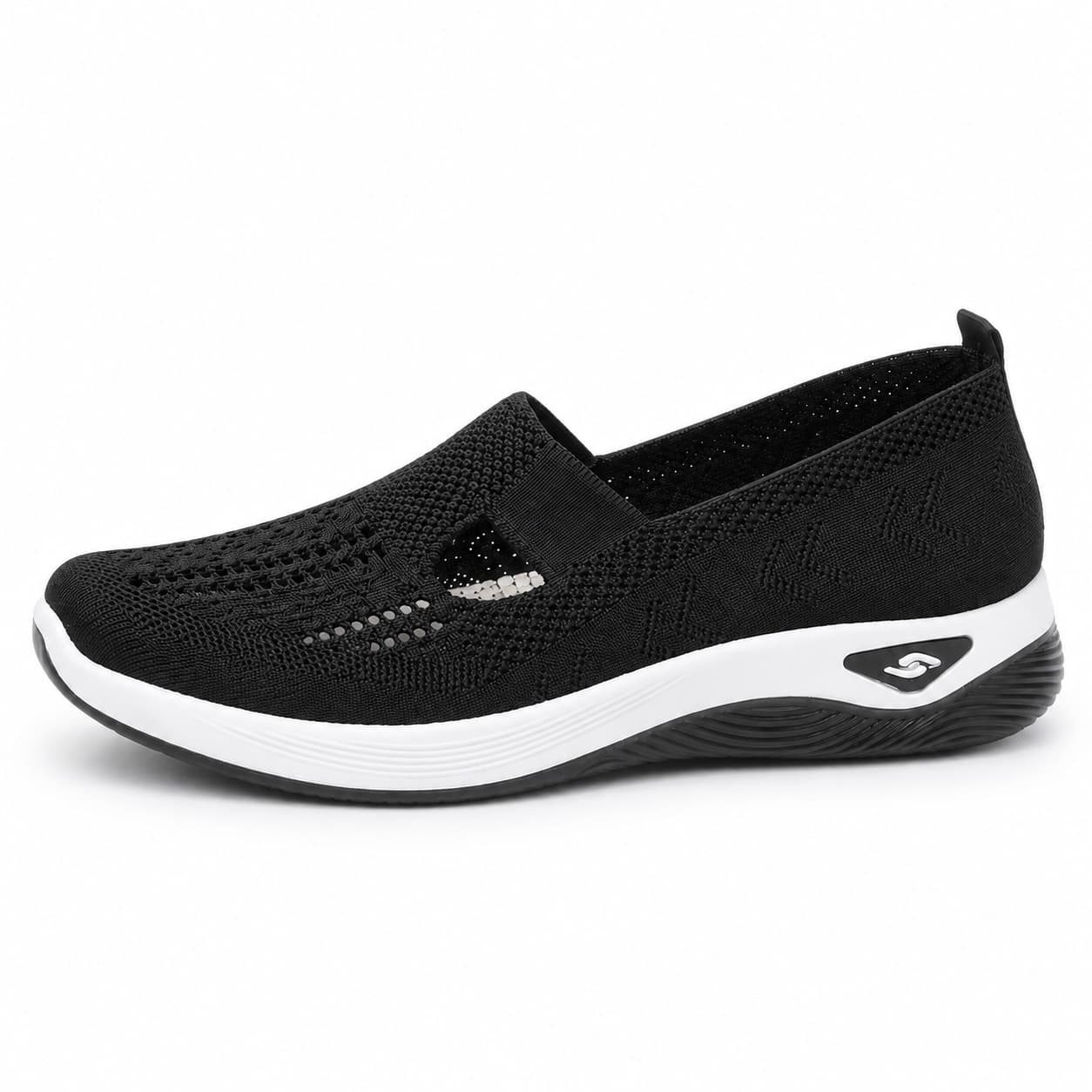 Slip-on de malha preto — Preto