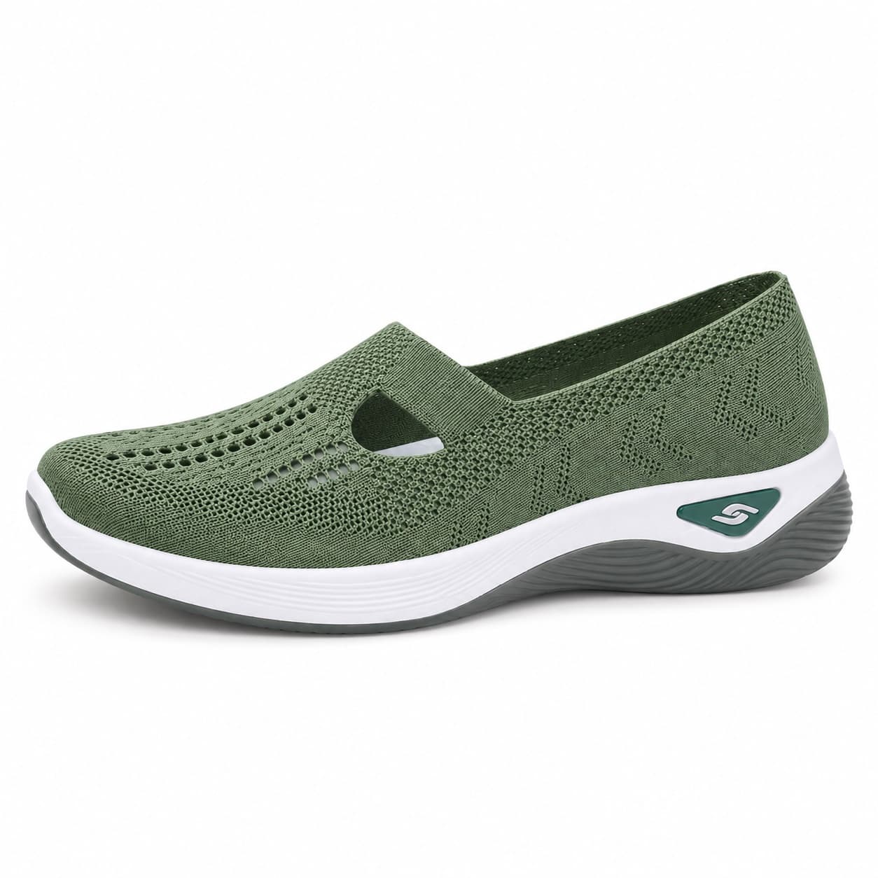 Green mesh slip-on